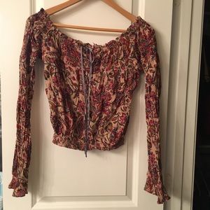 Polo Jeans Co Peasant  off shoulder blouse  Jr L